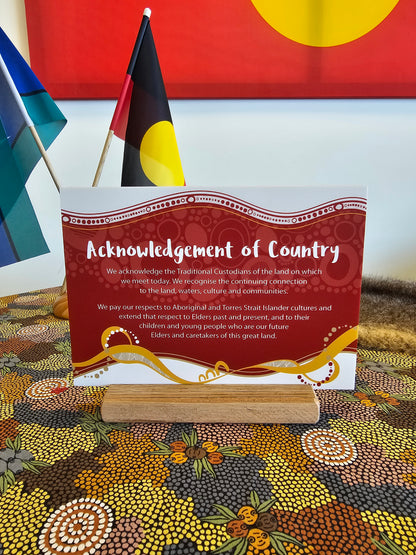 VACCA - Acknowledgement of Country Plaque (PCV - matt finish)