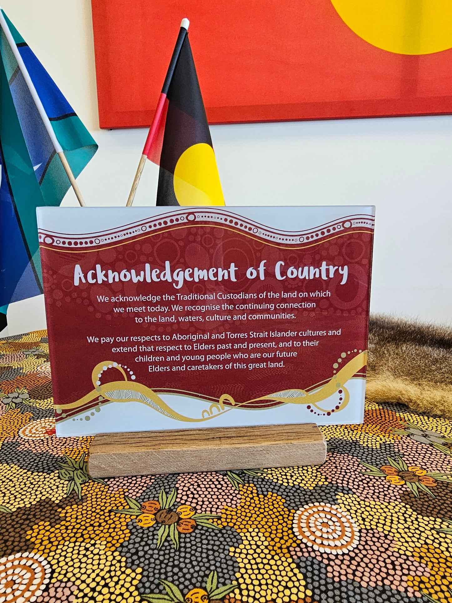 VACCA - Acknowledgement of Country Plaque (Perspex - glossy finish)